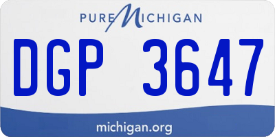 MI license plate DGP3647