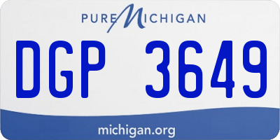 MI license plate DGP3649