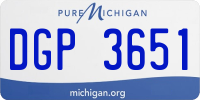 MI license plate DGP3651