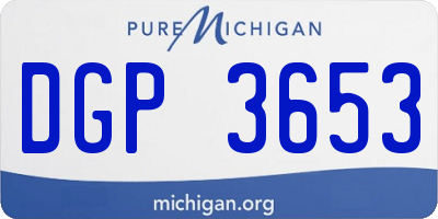 MI license plate DGP3653