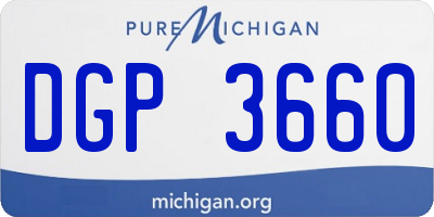 MI license plate DGP3660