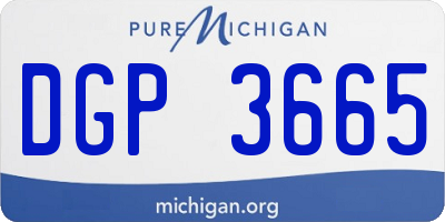 MI license plate DGP3665