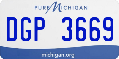 MI license plate DGP3669