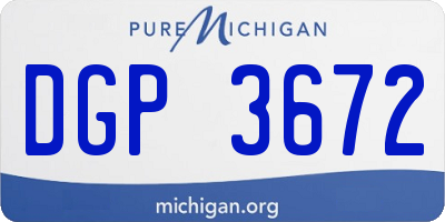 MI license plate DGP3672