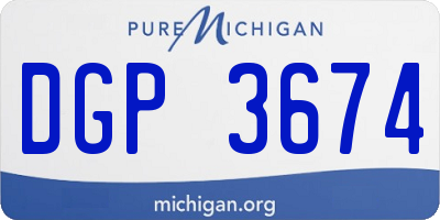 MI license plate DGP3674