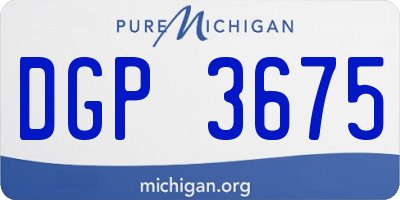 MI license plate DGP3675