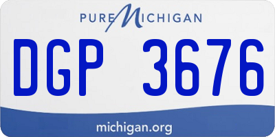 MI license plate DGP3676