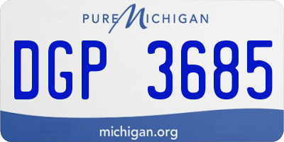 MI license plate DGP3685