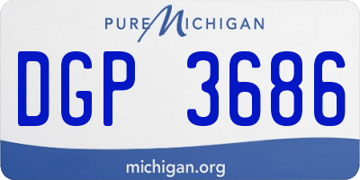 MI license plate DGP3686