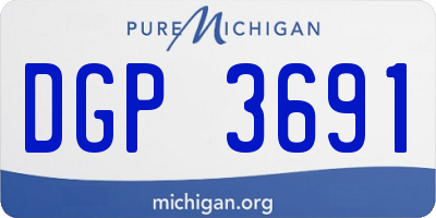 MI license plate DGP3691
