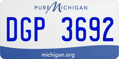 MI license plate DGP3692