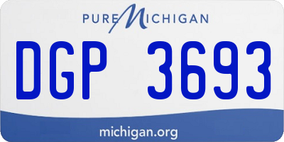 MI license plate DGP3693