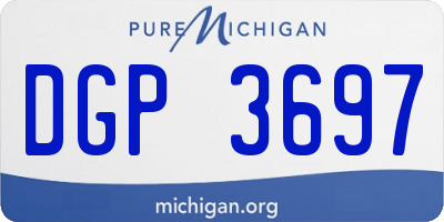 MI license plate DGP3697