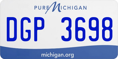 MI license plate DGP3698