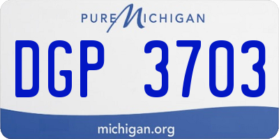 MI license plate DGP3703