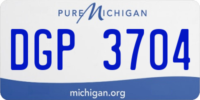 MI license plate DGP3704