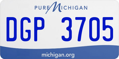 MI license plate DGP3705
