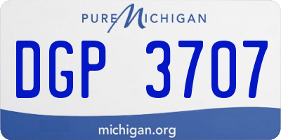 MI license plate DGP3707