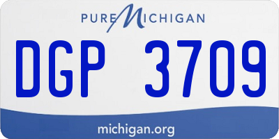 MI license plate DGP3709