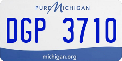 MI license plate DGP3710