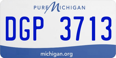 MI license plate DGP3713