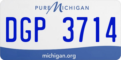 MI license plate DGP3714