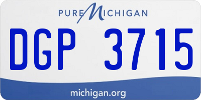 MI license plate DGP3715