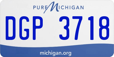 MI license plate DGP3718
