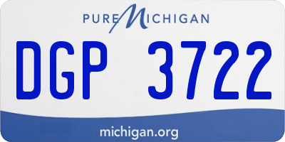 MI license plate DGP3722