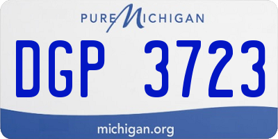 MI license plate DGP3723