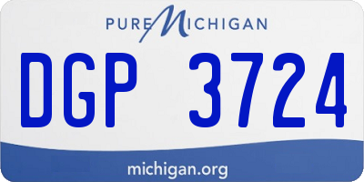 MI license plate DGP3724