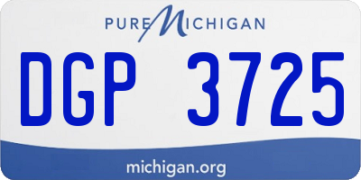 MI license plate DGP3725