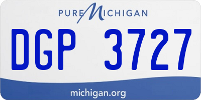 MI license plate DGP3727