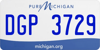 MI license plate DGP3729