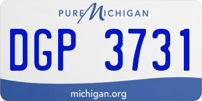 MI license plate DGP3731