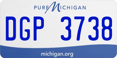 MI license plate DGP3738