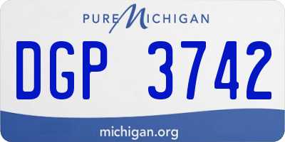 MI license plate DGP3742