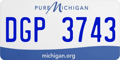MI license plate DGP3743