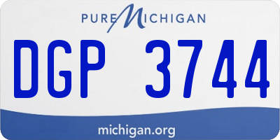 MI license plate DGP3744