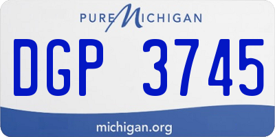 MI license plate DGP3745