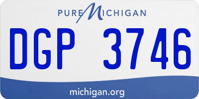 MI license plate DGP3746