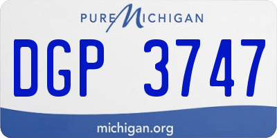 MI license plate DGP3747