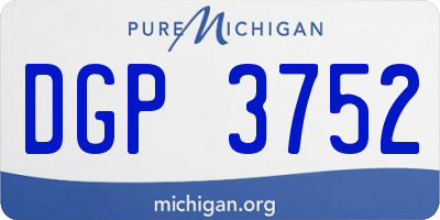 MI license plate DGP3752