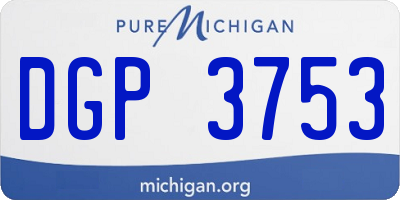 MI license plate DGP3753