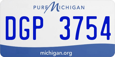 MI license plate DGP3754