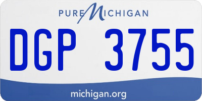 MI license plate DGP3755