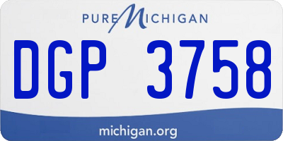 MI license plate DGP3758