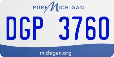 MI license plate DGP3760