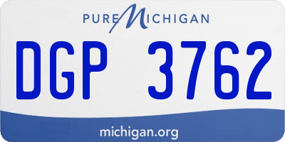 MI license plate DGP3762