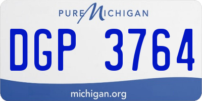 MI license plate DGP3764